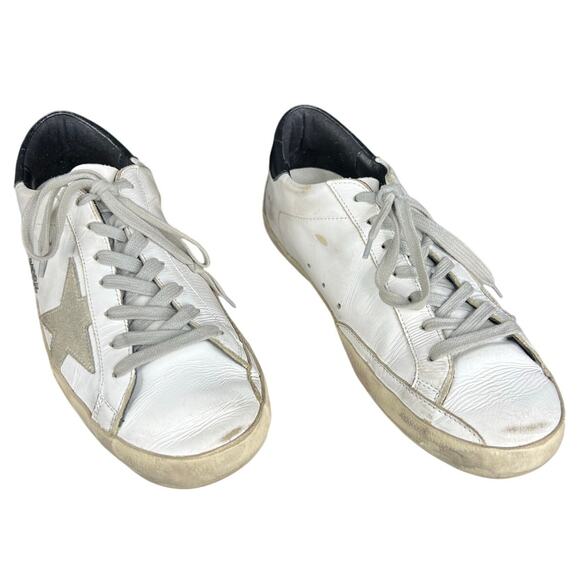 Golden Goose Women’s Superstar White Grey Star Distressed Sneaker Size 40 US 10 - Picture 5 of 11